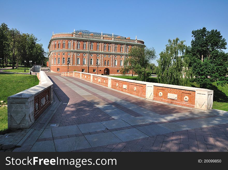 Palace of queen Ekaterina Second Great in Tsaritsino, Moscow, Russia. Palace of queen Ekaterina Second Great in Tsaritsino, Moscow, Russia