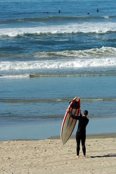 Surfer With Surfboard Royalty Free Stock Images Surfer With Surfboard Royalty Free Stock Images