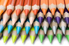 Layered Colored Crayons Stock Photography Layered Colored Crayons Stock Photography