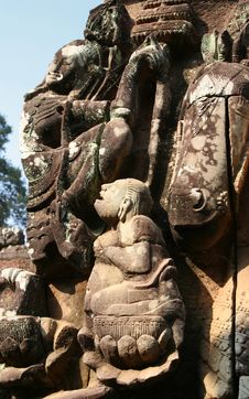 Bas Relief At Angkor Thom Stock Images Bas Relief At Angkor Thom Stock Images