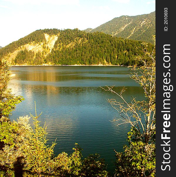 This lake picture was taken between germany and austria. It's a big storage lake. This lake picture was taken between germany and austria. It's a big storage lake.