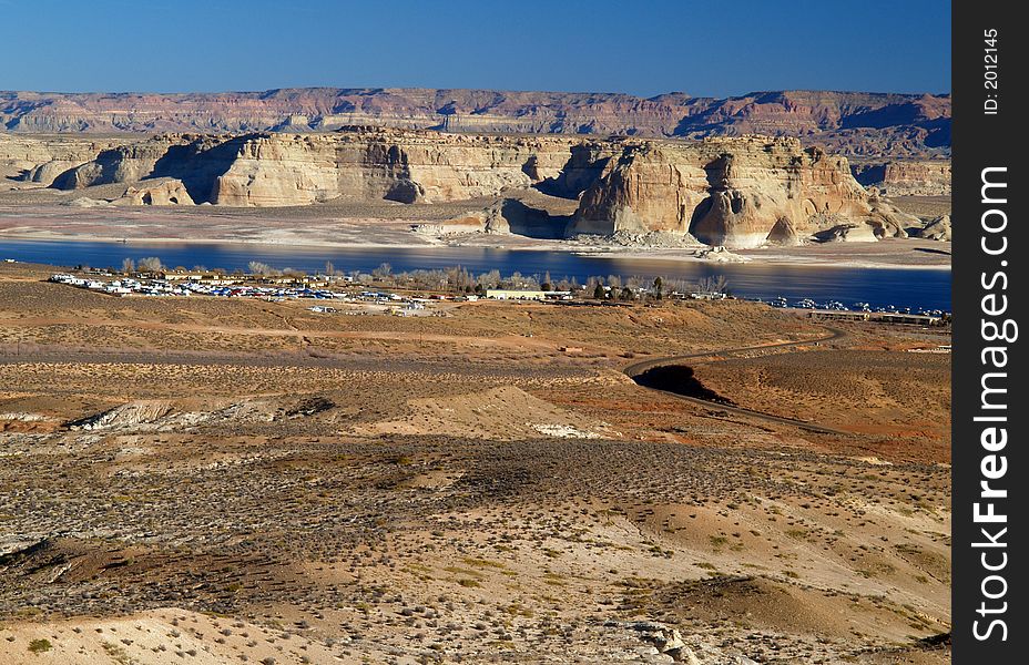 The Lake Powell in Glen Canyon Utah