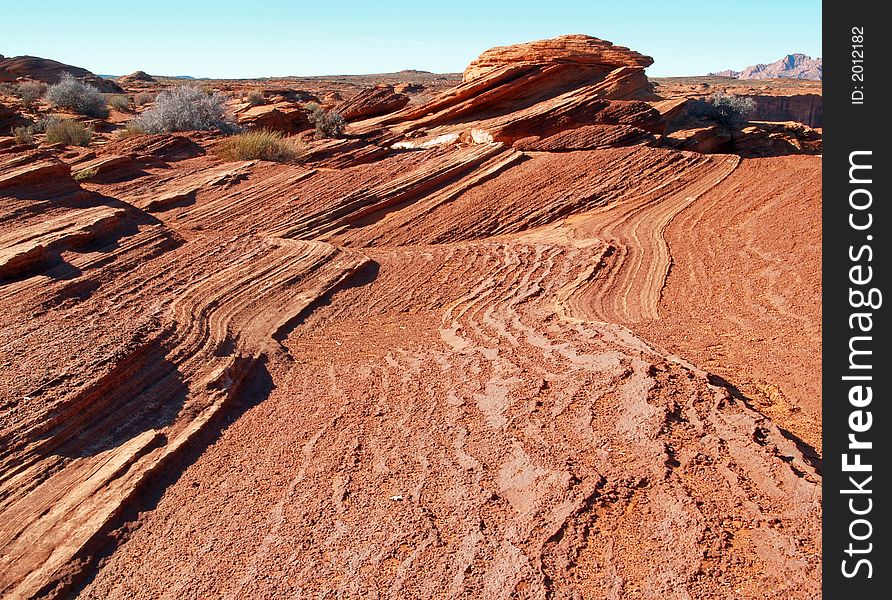 A rock formation in the glen canyon area.