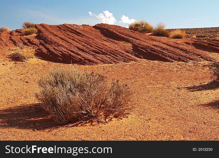 A rock formation in the glen canyon area.