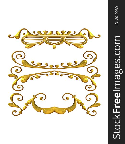 Decorative Gold Flourishes