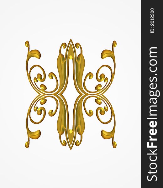 Gold Abstract Design Element
