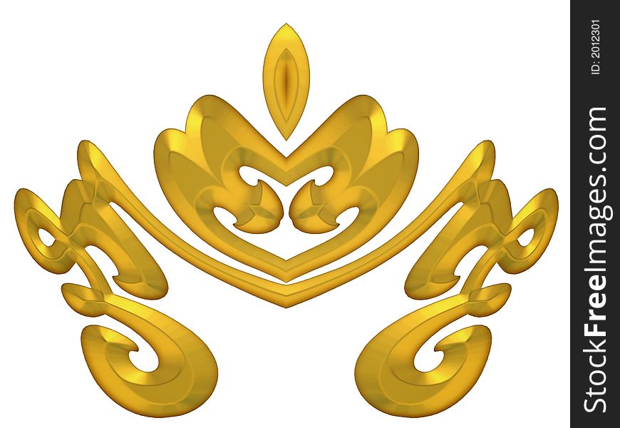 Gold Decorative Crown Design