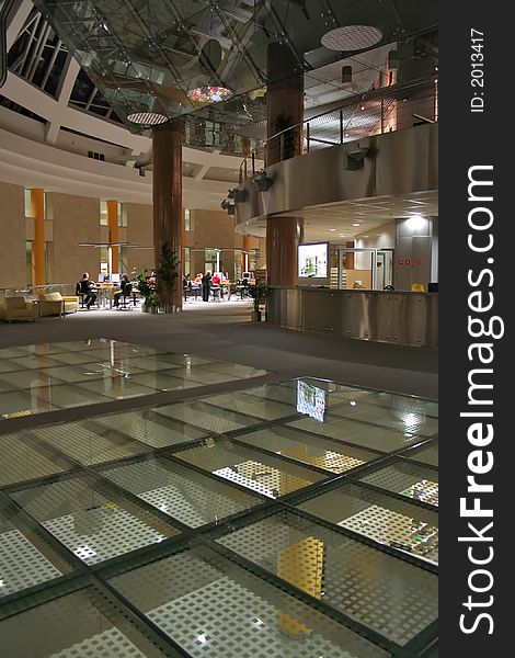 Indoor of a beautiful modern edifice. Indoor of a beautiful modern edifice