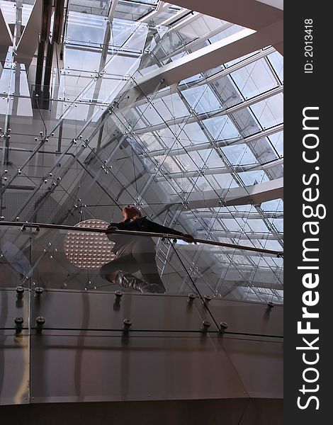 The Inside Of A Modern Glassy Edifice