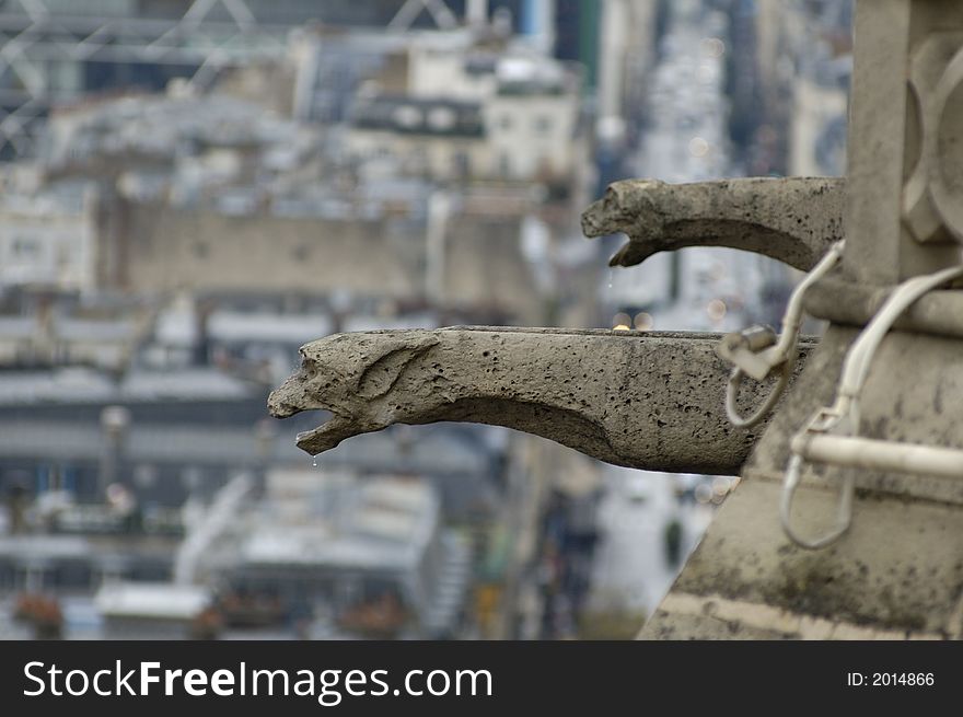 Gargoyle above Paris.