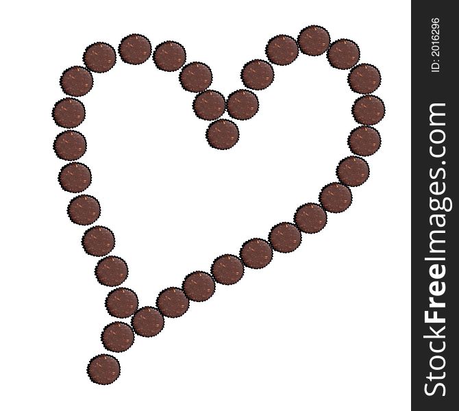 Chocolate cup heart arrangment for anyone special