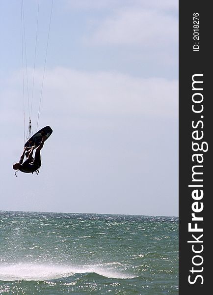 Kitesurfing of Thirsty Point, Western Australia. Kitesurfing of Thirsty Point, Western Australia