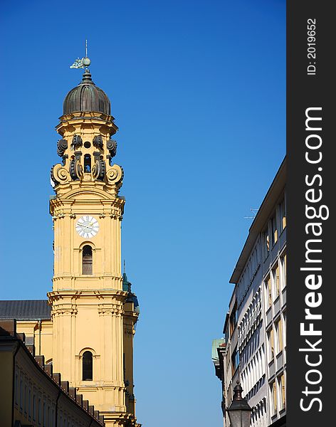 Spire theatinerkirche in Munich, Germany