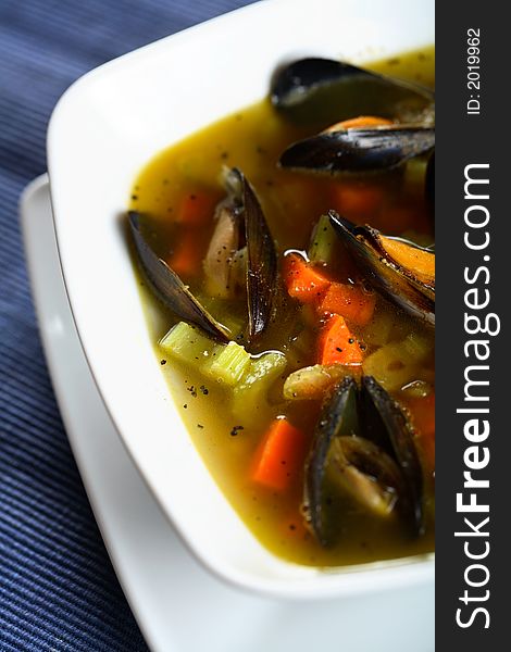 Tasty Soup With Shellfish