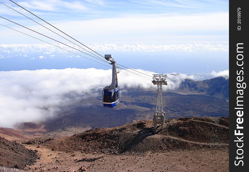 Cable Railway To The Top Of The Volcano