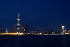 Hong Kong Western Kowloon Night View Stock Photography