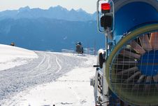 Snowmachine Austrian Alps Royalty Free Stock Photography Snowmachine Austrian Alps Royalty Free Stock Photography