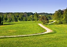 Coutryside Landscape With A Winding Road. Royalty Free Stock Photos Coutryside Landscape With A Winding Road. Royalty Free Stock Photos