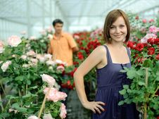 In A Greenhouse Royalty Free Stock Photography In A Greenhouse Royalty Free Stock Photography