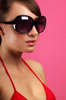 Young Woman Wearing Sunglasses Stock Photography