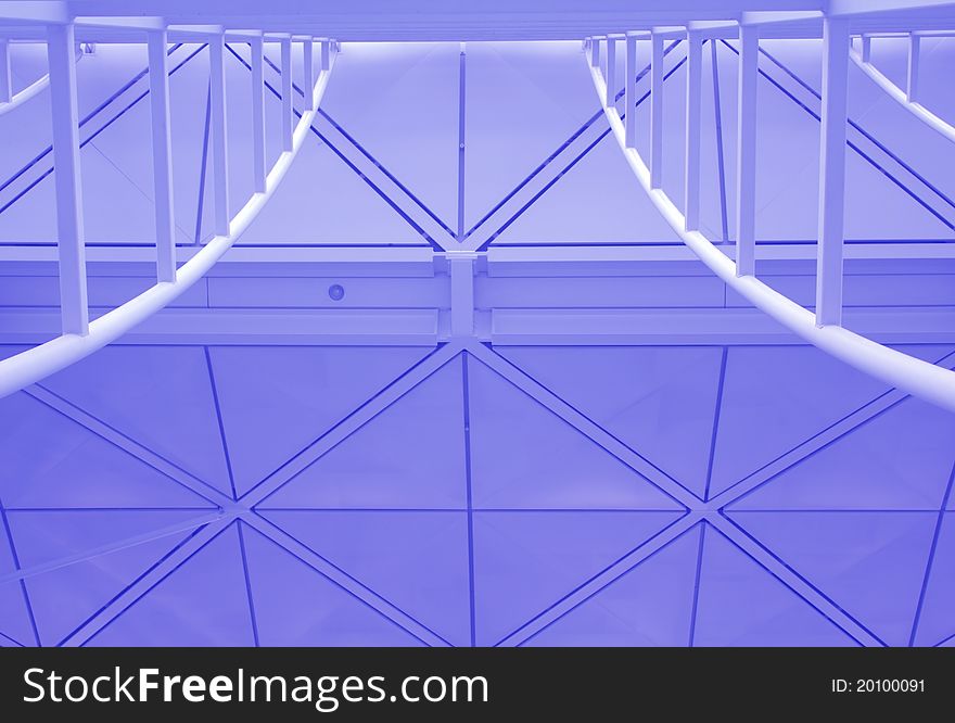 Modern ceiling canopy in Hong Kong International Airport.