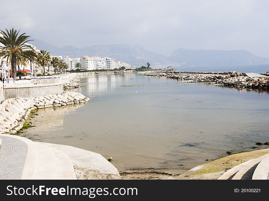 Boulevard with inland in Alicante. Boulevard with inland in Alicante