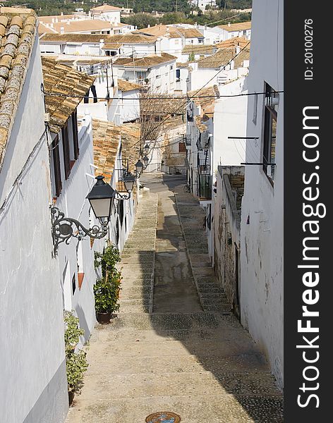 Stairway in the little village of Altea, Spain