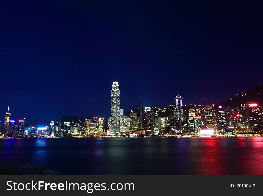 It is taken along Victoria Harbour in Hong Kong. It is taken along Victoria Harbour in Hong Kong.