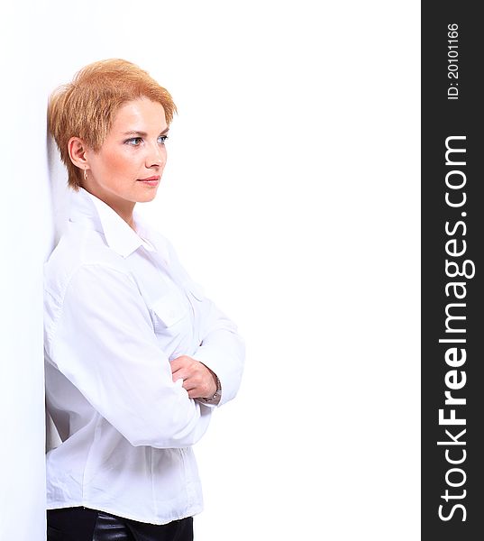 Portrait of a mature confident businesswoman looking. Portrait of a mature confident businesswoman looking