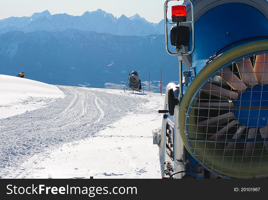 Snowmachine Austrian Alps on Gerlitzen Mountain