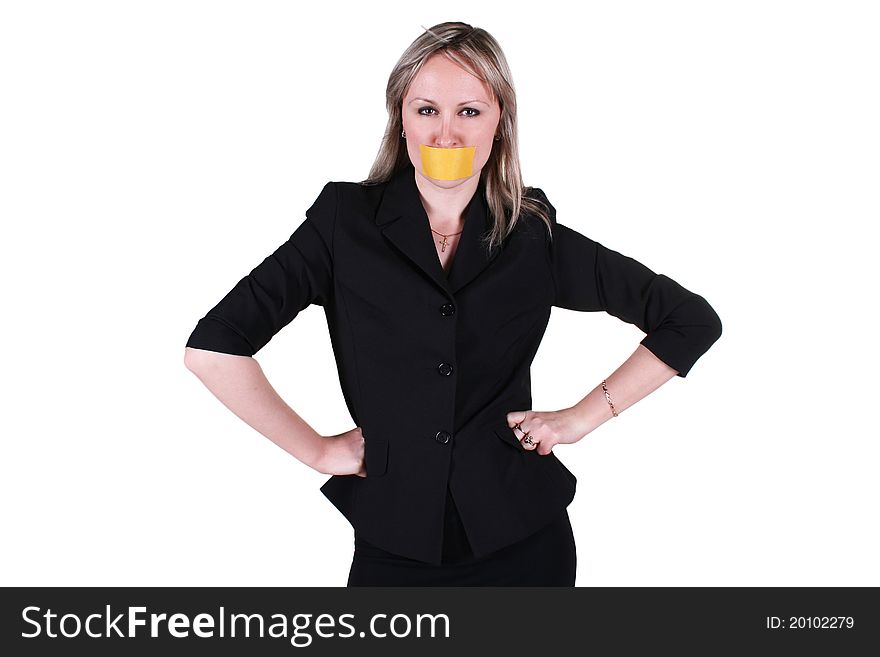 Woman With Sealed Mouth