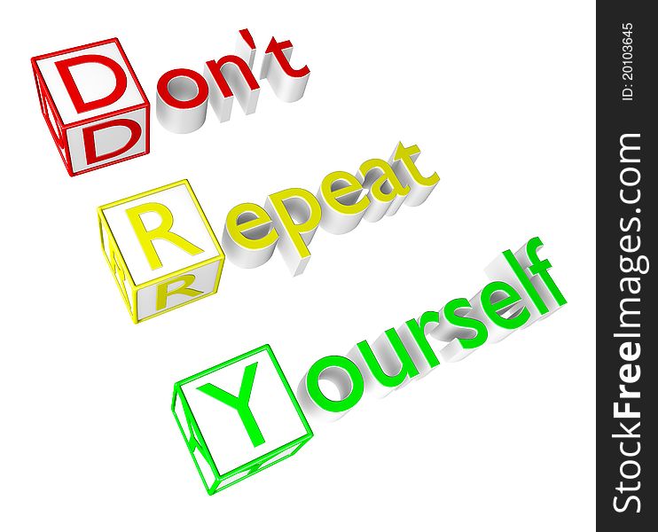 Don T Repeat Yourself Acronym