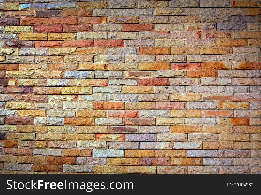 Dark brown brick walls of the old block. Dark brown brick walls of the old block.