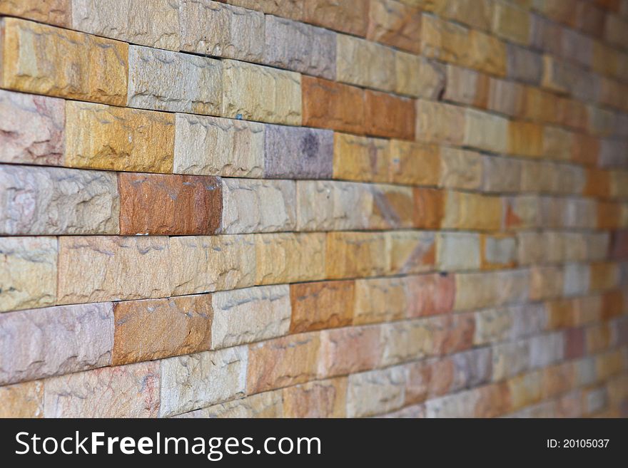 Dark brown brick walls of the old block. Dark brown brick walls of the old block.