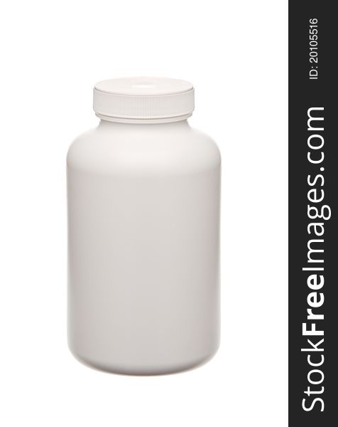 White pills container