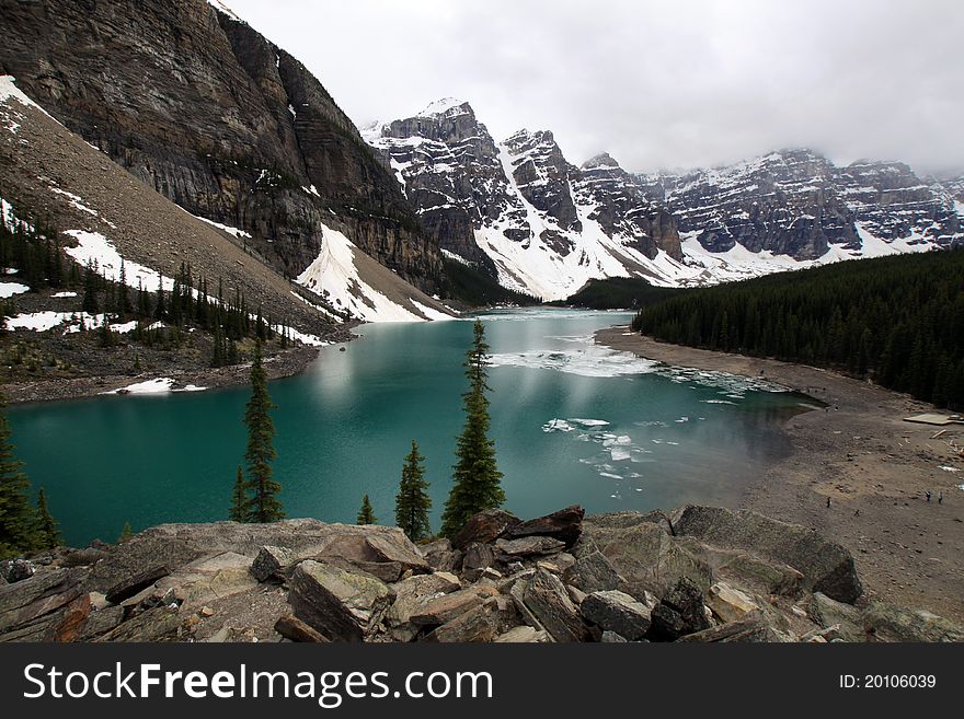 Moraine Lake in Banff National Park. Alberta. Canada