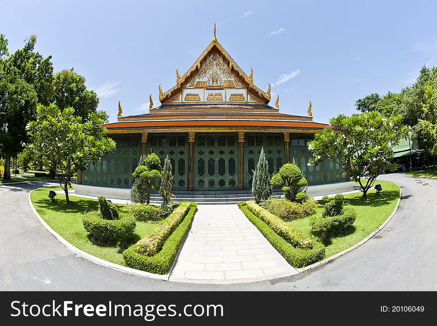 Front Of Thai Style Building