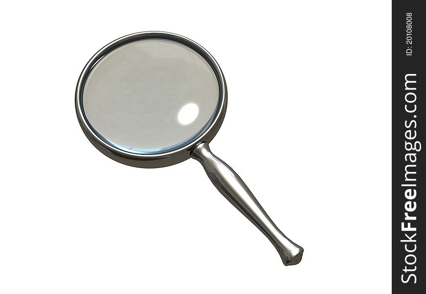 Magnifier with metal frame 3d