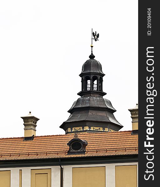 The roof of the old buildings with beautiful towers and domes. The roof of the old buildings with beautiful towers and domes