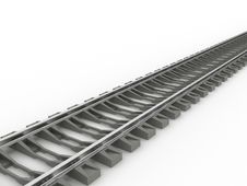 Chrome Rails And Concrete Sleepers №2 Royalty Free Stock Image Chrome Rails And Concrete Sleepers №2 Royalty Free Stock Image