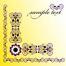 Framework With Flower Stock Images Framework With Flower Stock Images