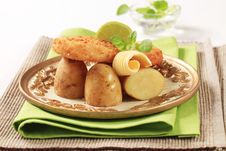 Fried Fish And Potatoes Stock Image Fried Fish And Potatoes Stock Image