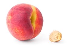 Peach And Pit Royalty Free Stock Images