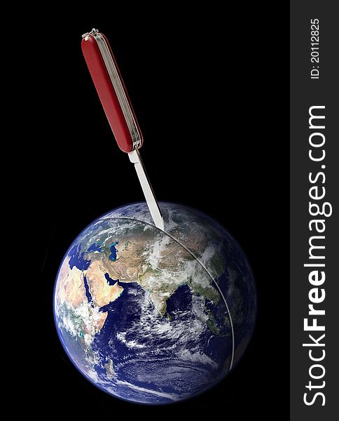 Violent separation of Earth by jackknife