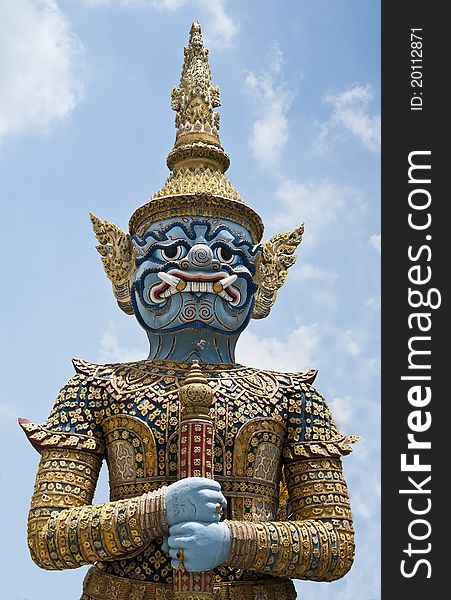 Giant statue in grand palace. Giant statue in grand palace