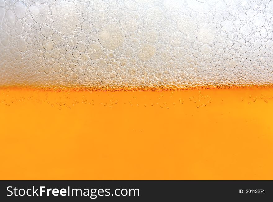 Beer bubble foam background texture