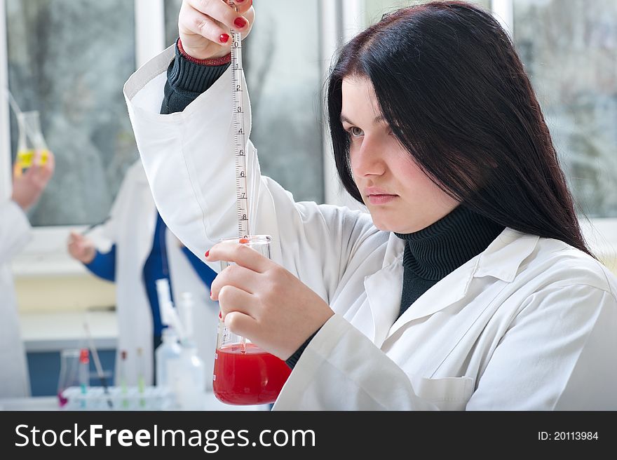 Closeup of a female researcher. Closeup of a female researcher