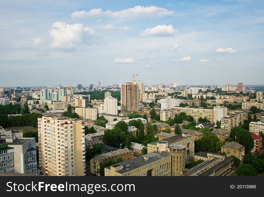 The panorama of Kiev. Downtown.