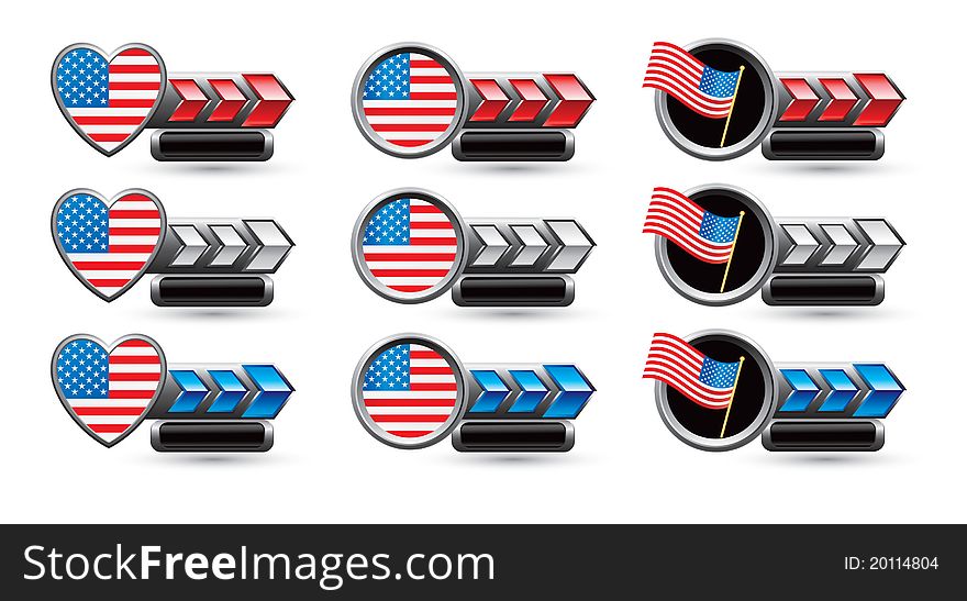 USA Flag Icons