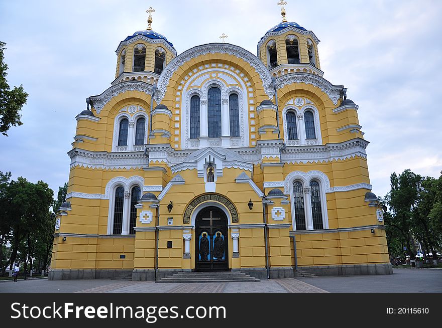 Cathedral of St. Vladimir in Kiev. Evening.